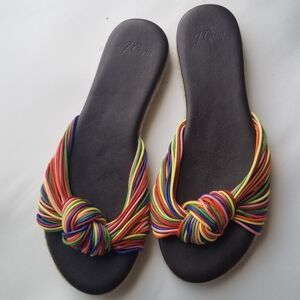J. Crew Sandal Flat Colorful Sz 8.5